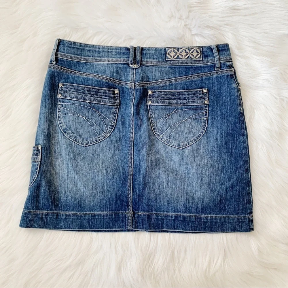 Noir Womens Denim Vintage Skirt size 6 - Picture 2 of 4